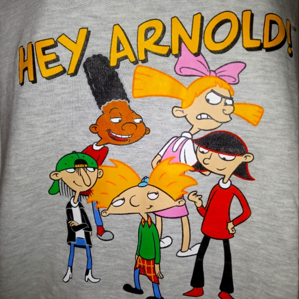 NWT* Hey Arnold Nickelodeon XXL Gray Hoodie